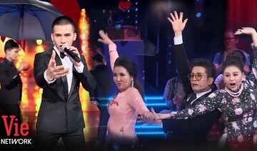 Các nghệ sĩ phấn khích cùng nhau khiêu vũ khi nghe ca khúc huyền thoại "Không" của Nguyễn Ánh 9
